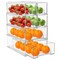Sorbus Clear Stackable Pull Out Refrigerator Organizer Bins - for Kitchen, Refrigerator, Freezer, Organization and Storage
